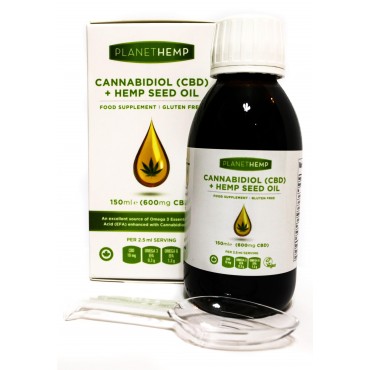 Planet Hemp 600mg Cannabidoil (CBD) + Hemp Seed Oil 150ml